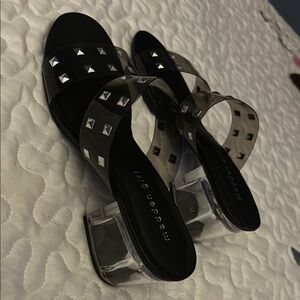 Madden Girl Black Mules with Studded Design NWOT